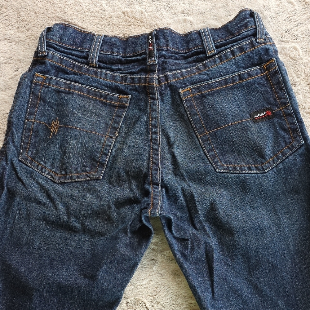 Ariat Men’s Relaxed Boot Dark Blue Denim Jeans - Picture 13 of 16